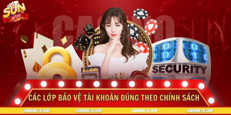 Các lớp bảo vệ tài khoản đúng theo chính sách bảo mật nêu rõ